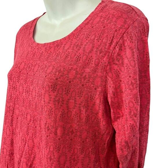 Toad & Co Womens Organic Cotton Stretch Knit Print Pockets Top Shirt sz S - Picture 10 of 16